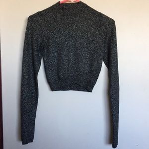 Express- Crop glitter top